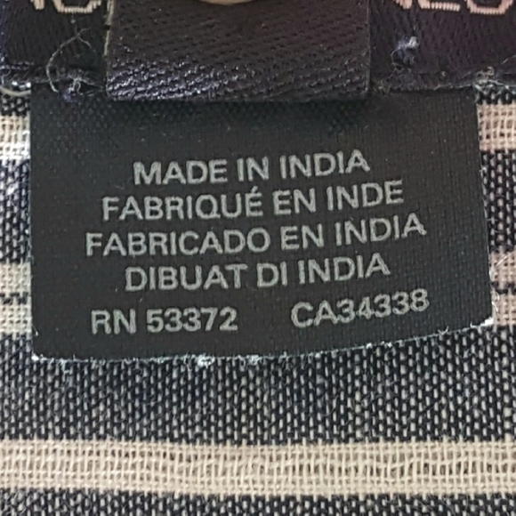 French Connection Cotton Blue White Stripe Shirtdress Jacket Small Nautical - Picture 12 of 12